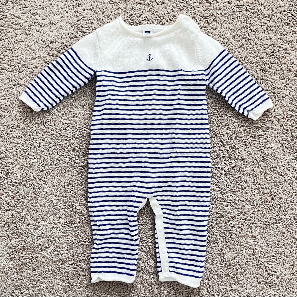Janie and Jack Nautical Stripe Romper